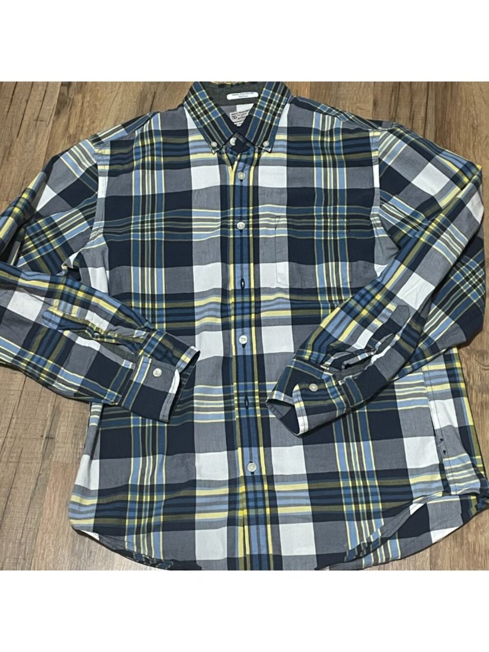 Vintage J.Crew Men’s M Plaid Cotton Button Down Shirt Made Mauritius
